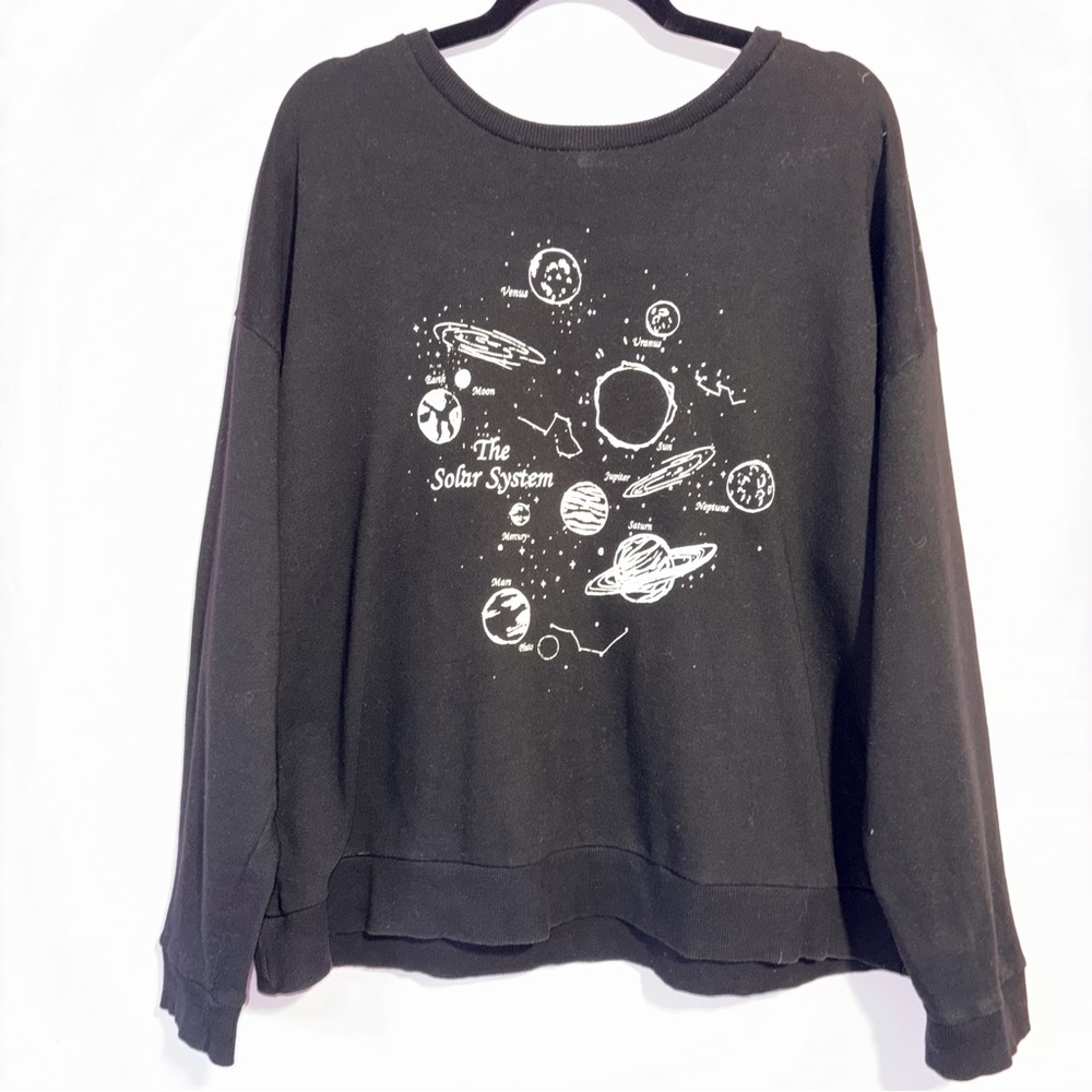 ASOS The Solar System Outer Space Casual Sweater Women Size 16 Quirky Lounge